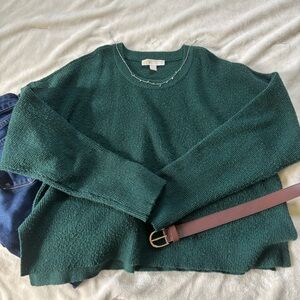 • michael kors crewneck cropped sweater | xl •